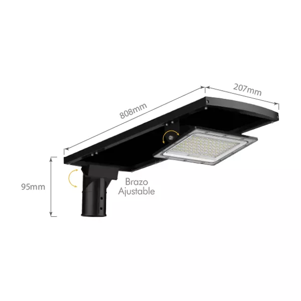 SLSUNE_2 Luminaria Solar LED 3 CCT 240W SLSUNE