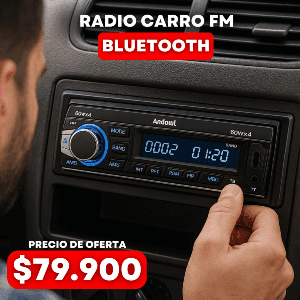 Radio Mp3 1Din 60Wx4 Bluetooth - Imagen 8