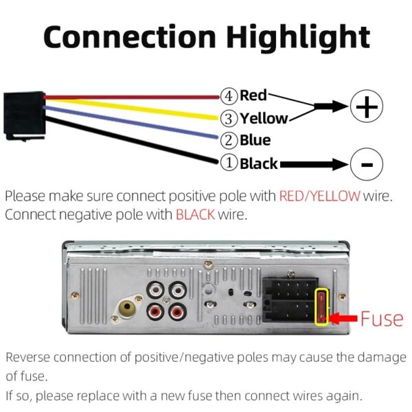Radio Mp3 1Din 60Wx4 Bluetooth - Imagen 9