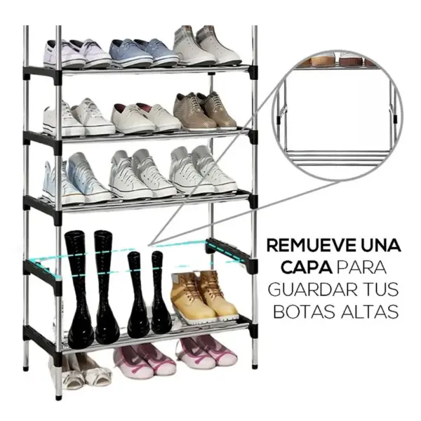 Zapatero Organizador Metálico 8 Niveles - Imagen 3
