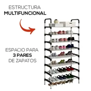 Zapatero Metálico 8 Niveles para 24 Pares