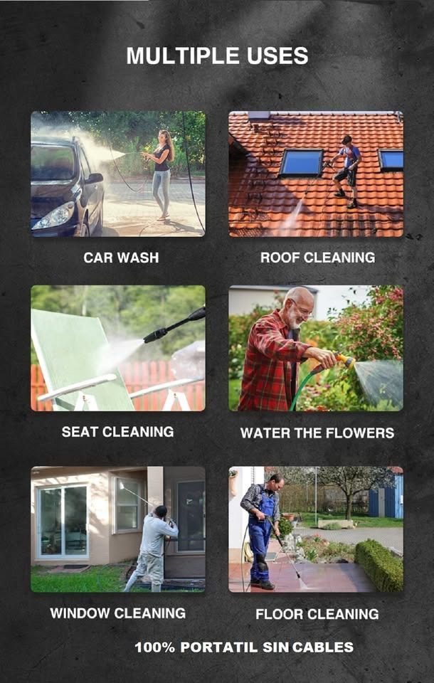 Hidrolavadora Portátil 48V 464 PSI con 2 Baterías - Imagen 7