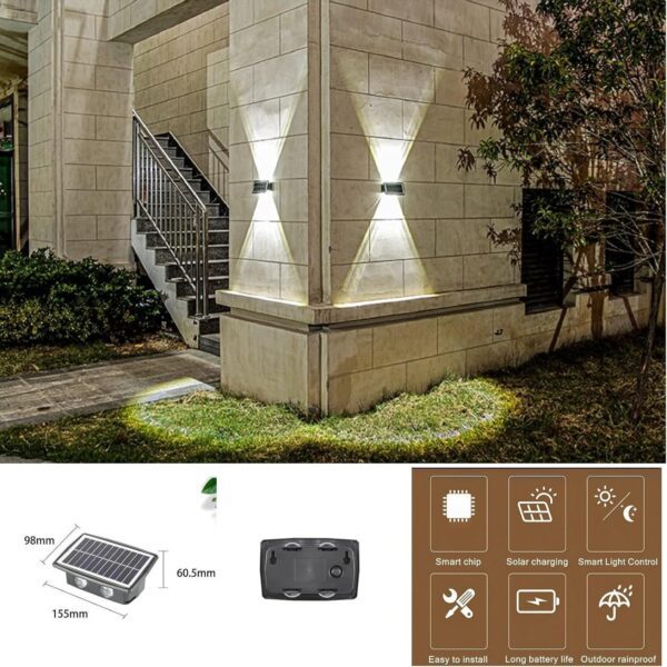 Luz Solar LED de Pared | Ilumina Gratis tu Hogar Exterior - Imagen 7