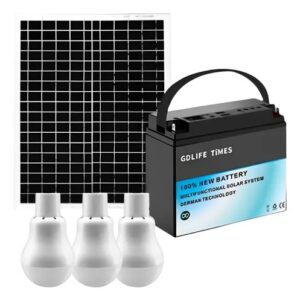 Bateria Solar Recargable Panel Solar +Bombillos