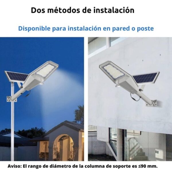 Lampara Solar Poste 600W Alumbrado Publico - Imagen 3