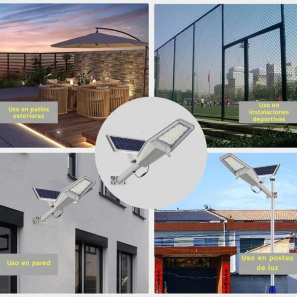 Lampara Solar Poste 600W Alumbrado Publico - Imagen 4