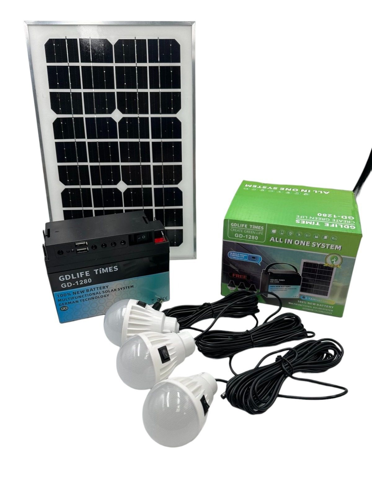 Bateria Solar Portatil 12V+Panel Solar - Imagen 2