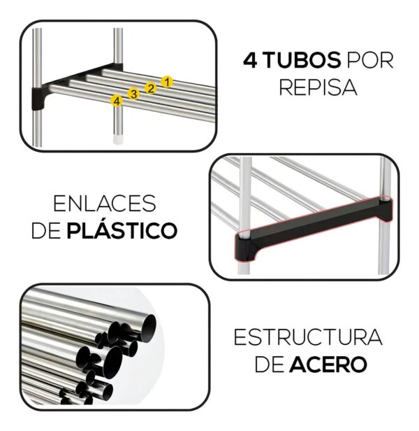 Zapatero Organizador Metálico 6 Niveles - Imagen 10