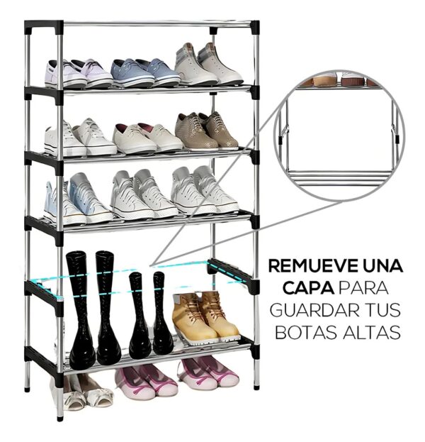 Zapatero Organizador Metálico 6 Niveles - Imagen 2