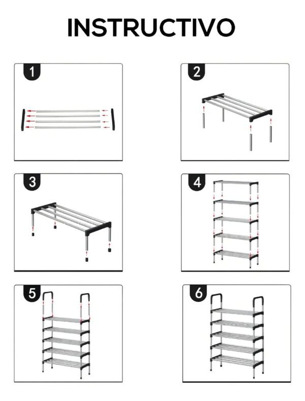 Zapatero Organizador Metálico 6 Niveles - Imagen 13