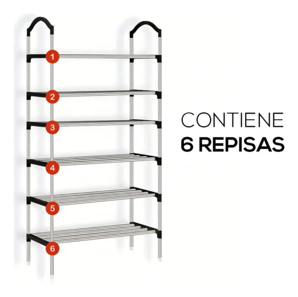 Zapatero Organizador Metálico 6 Niveles - Imagen 8