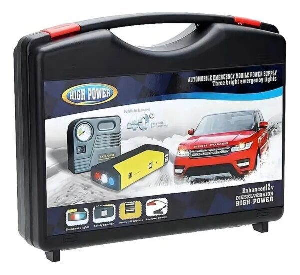 Arrancador Iniciador Batería 12V + Compresor de llantas - Imagen 3