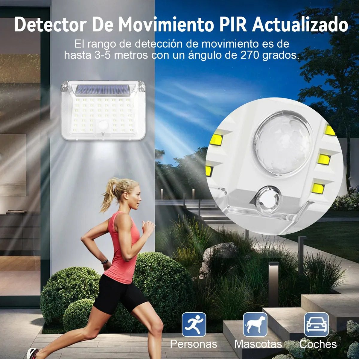 Lampara Solar 90 LED Sensor x 2 - Imagen 8