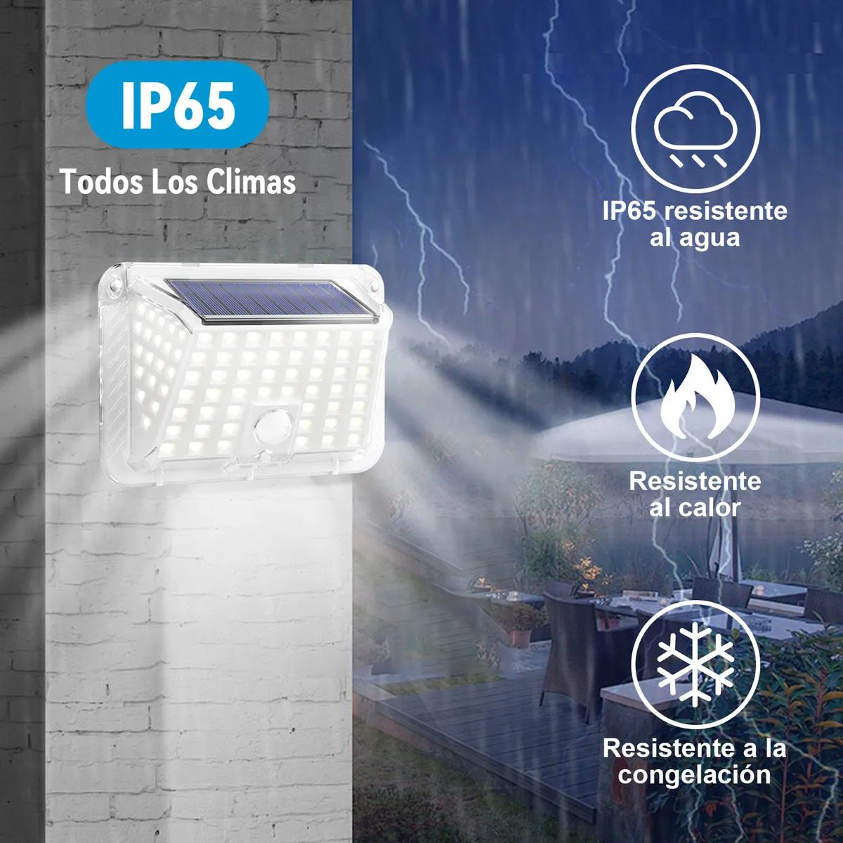 Lampara Solar 90 LED Sensor x 2 - Imagen 6
