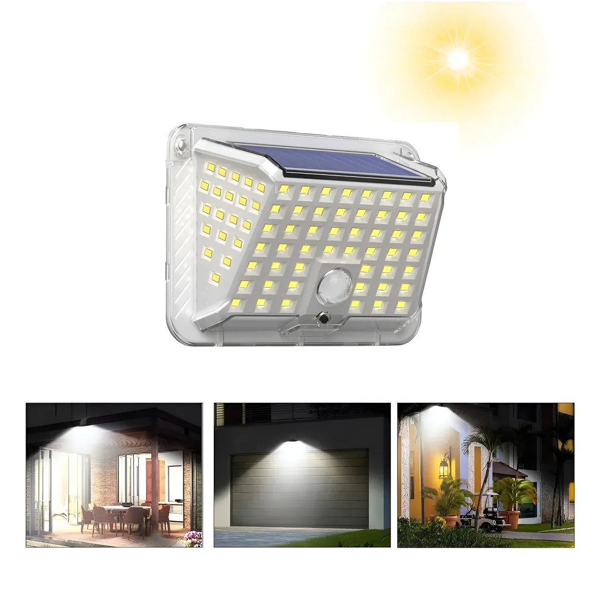 Lampara Solar 90 LED Sensor x 2 - Imagen 2