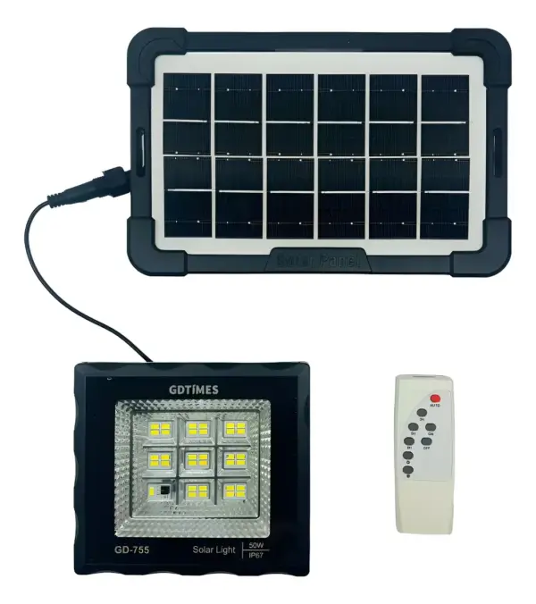 Reflector Solar Led 50w Luz Blanca 6500k | 4500 Lúmenes