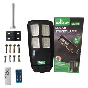 Lampara Solar Exterior Control Reflector 600 W Panel Solar