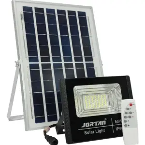Reflector LED De 50W. IP66 Con Panel Solar y Control Remoto Jortan