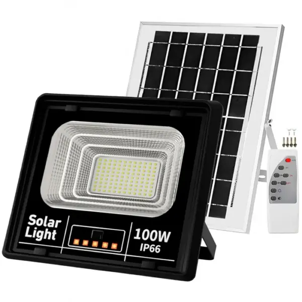 Reflector Solar LED 100W Jortan + Panel y Control