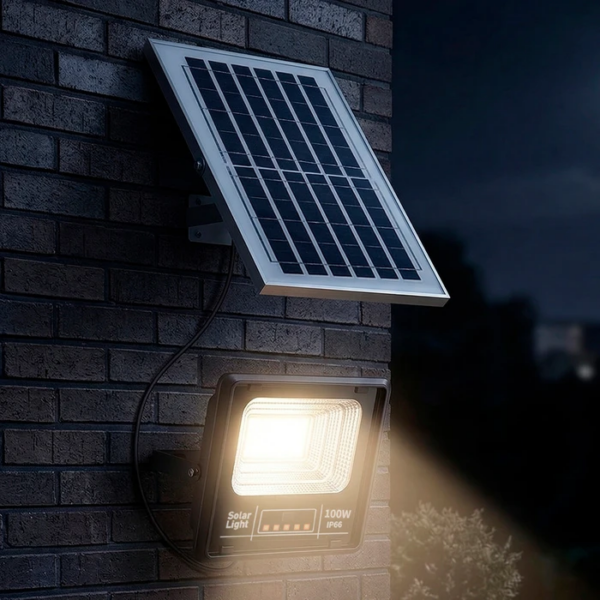 Reflector Solar LED 100W Jortan + Panel y Control