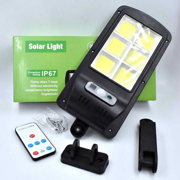 Luminaria LED Solar 90W Inalámbrica Impermeable IP67