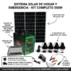 Generador Solar Portátil 350W con Panel y Bombillos