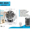 Ventilador Recargable Solar Compacto para Apagones y Camping