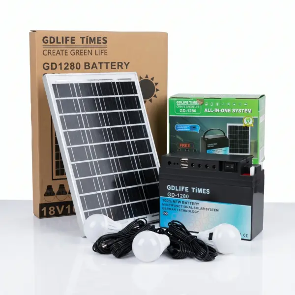 Batería Solar Portátil 12V Respaldo Eléctrico en Casa y Camping