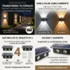 Luces solares de Pared, paquete de 4 luces solares LED