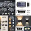 Luces solares de Pared, paquete de 4 luces solares LED