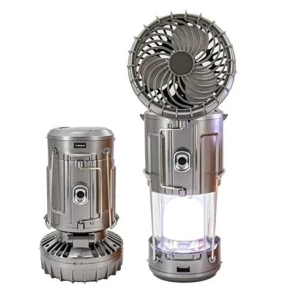 Linterna Solar de Campamento con Ventilador